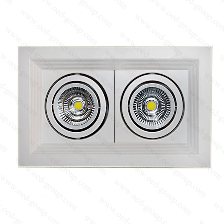 130lm/W Indoor Grille Lightings with Double Head 2*10W